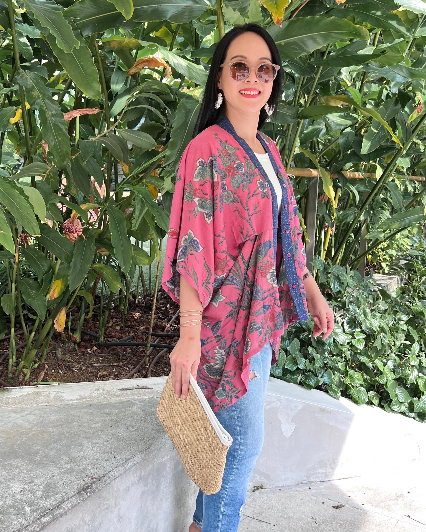 Batik Kimono- Rustic Pink Batik