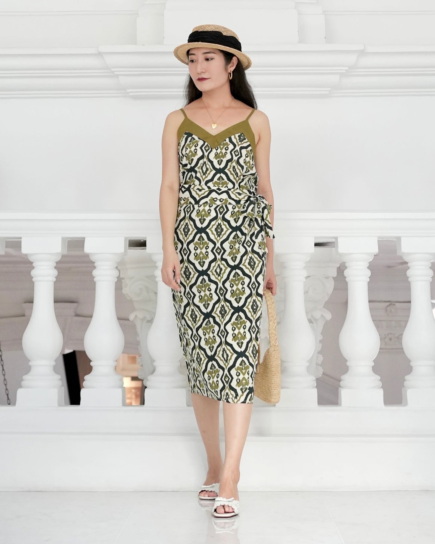 Bea Duo-Colour Camisole - Tribal Olive