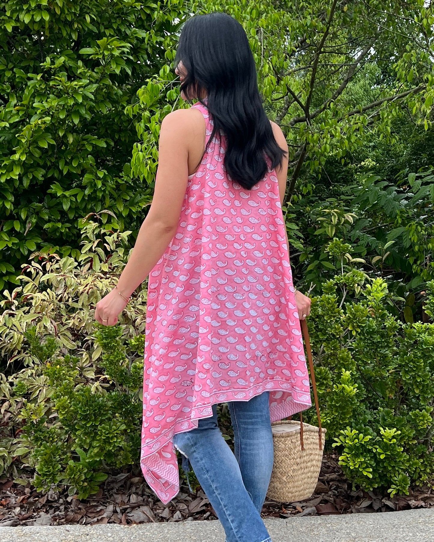 Cape Vest in Cotton Block Print - 6 Prints