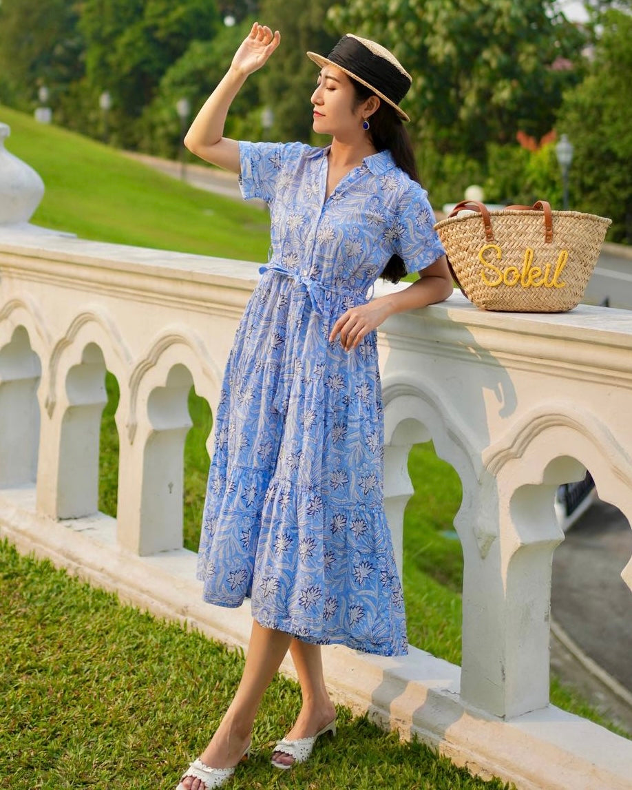 Whitney Shirt Dress - Fresh Blue