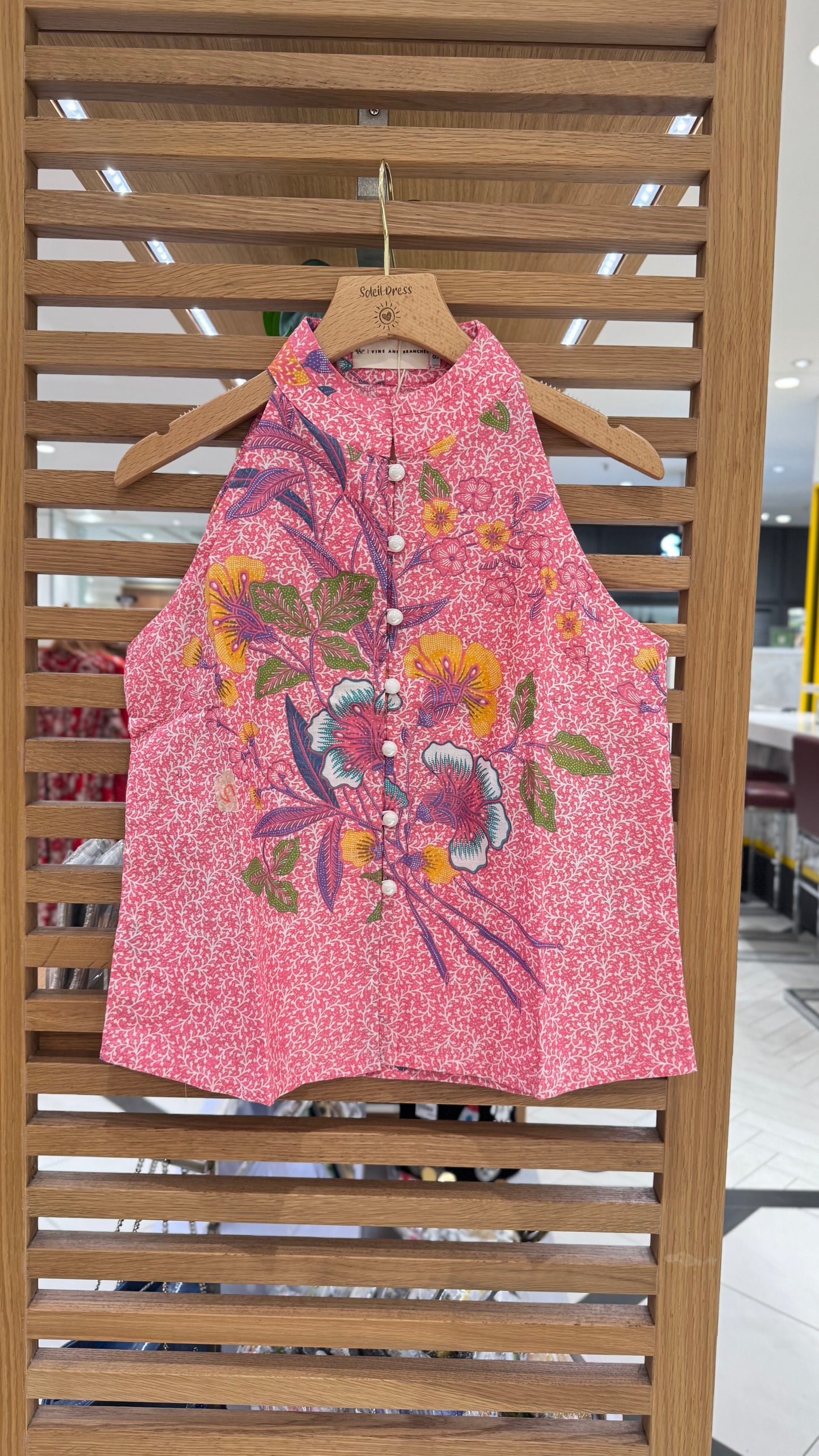 Eka Halter Batik Top | Premium Batik Pretty In Pink