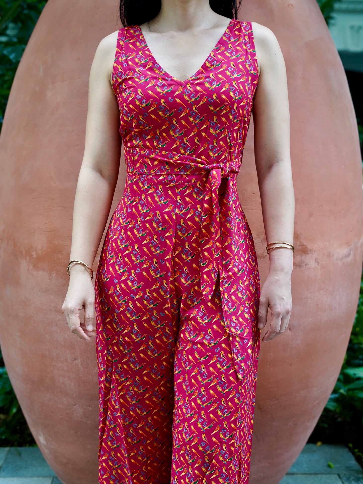 Kali Jumpsuit | Magenta Sunbird