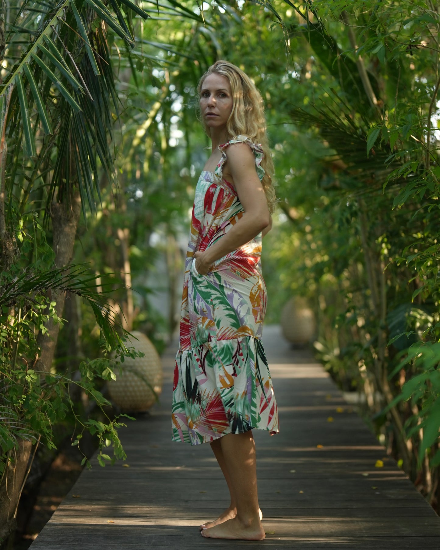 Furla Frill Sleeve Dress - Garden Floral