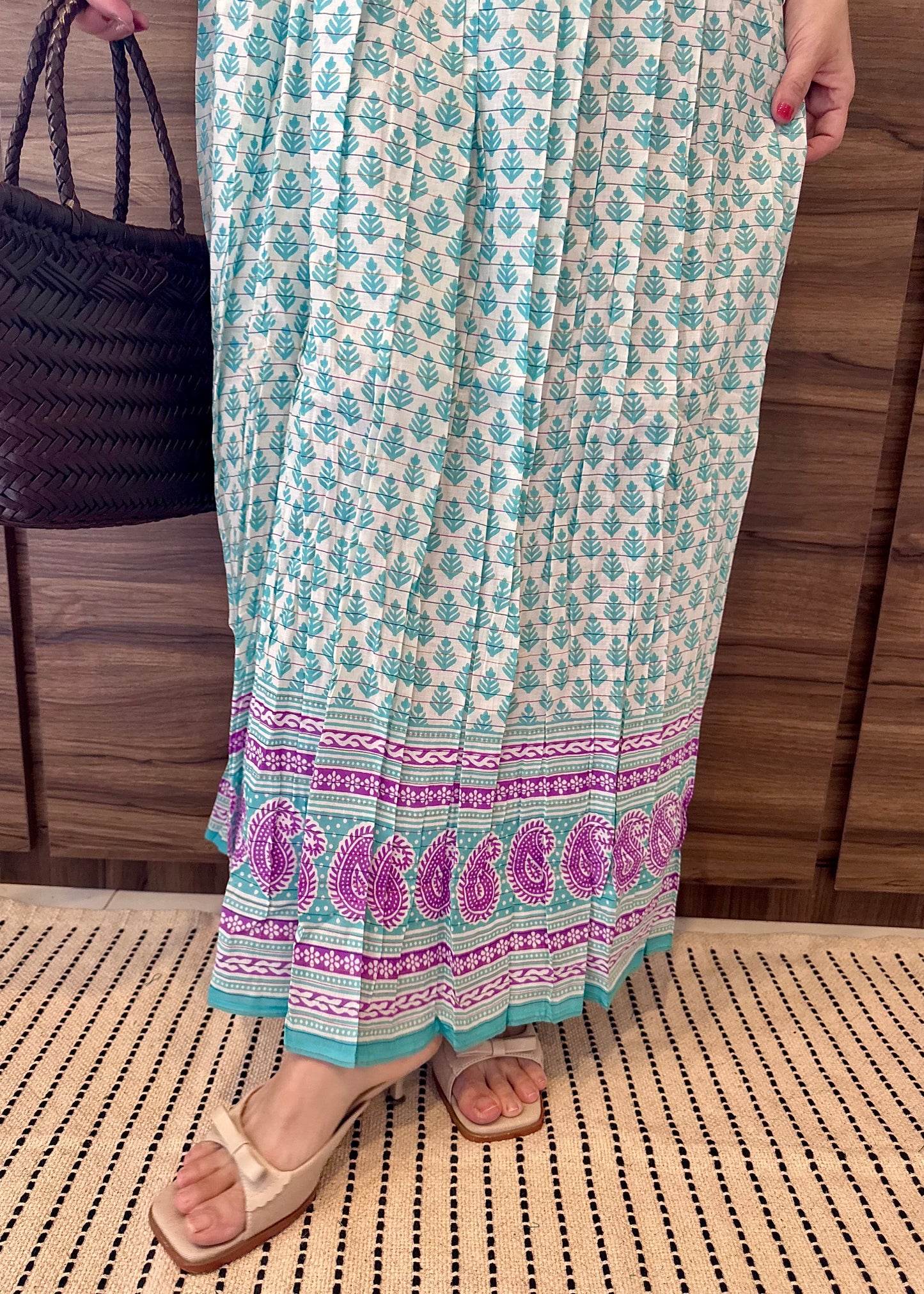 Carlie Dress - Aqua Turquoise