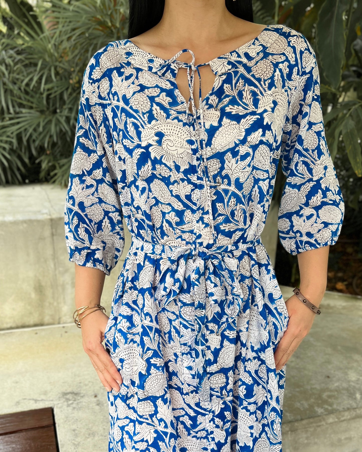 Nyla Cotton Dress - Blue Bliss