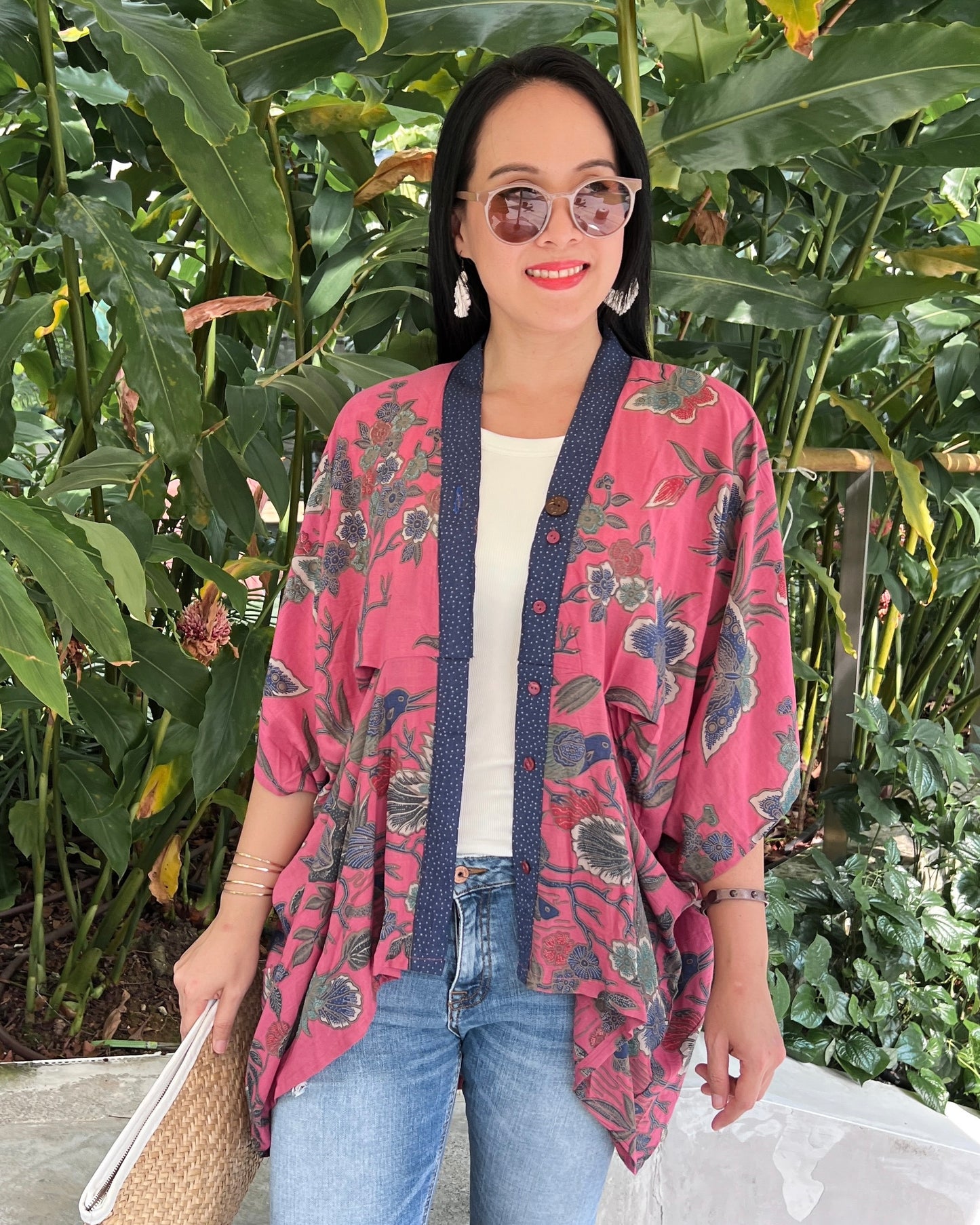 Batik Kimono- Rustic Pink Batik