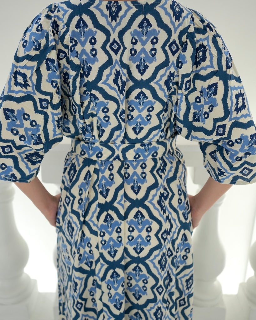 Camille Dress - Tribal Blue