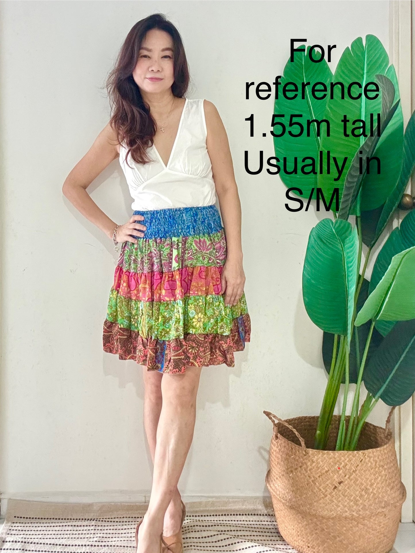 Mini Silky Patchwork Skirt