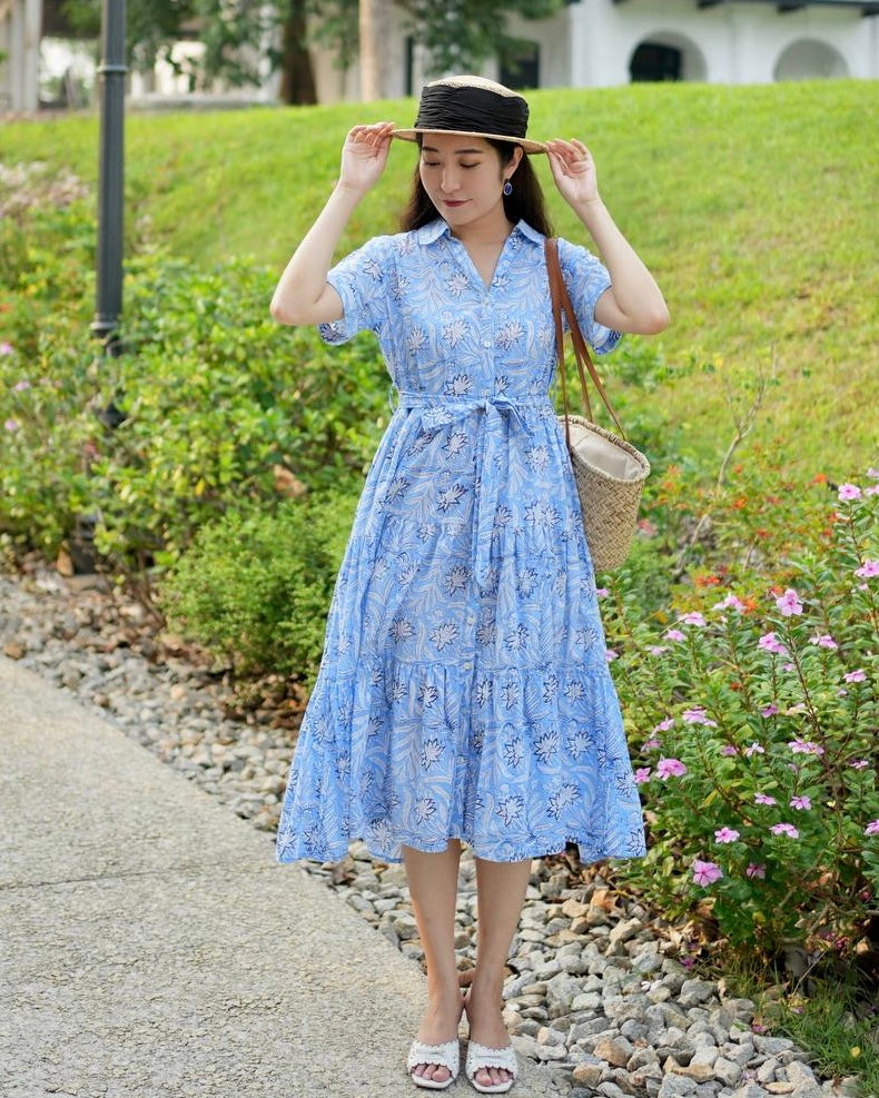 Whitney Shirt Dress - Fresh Blue