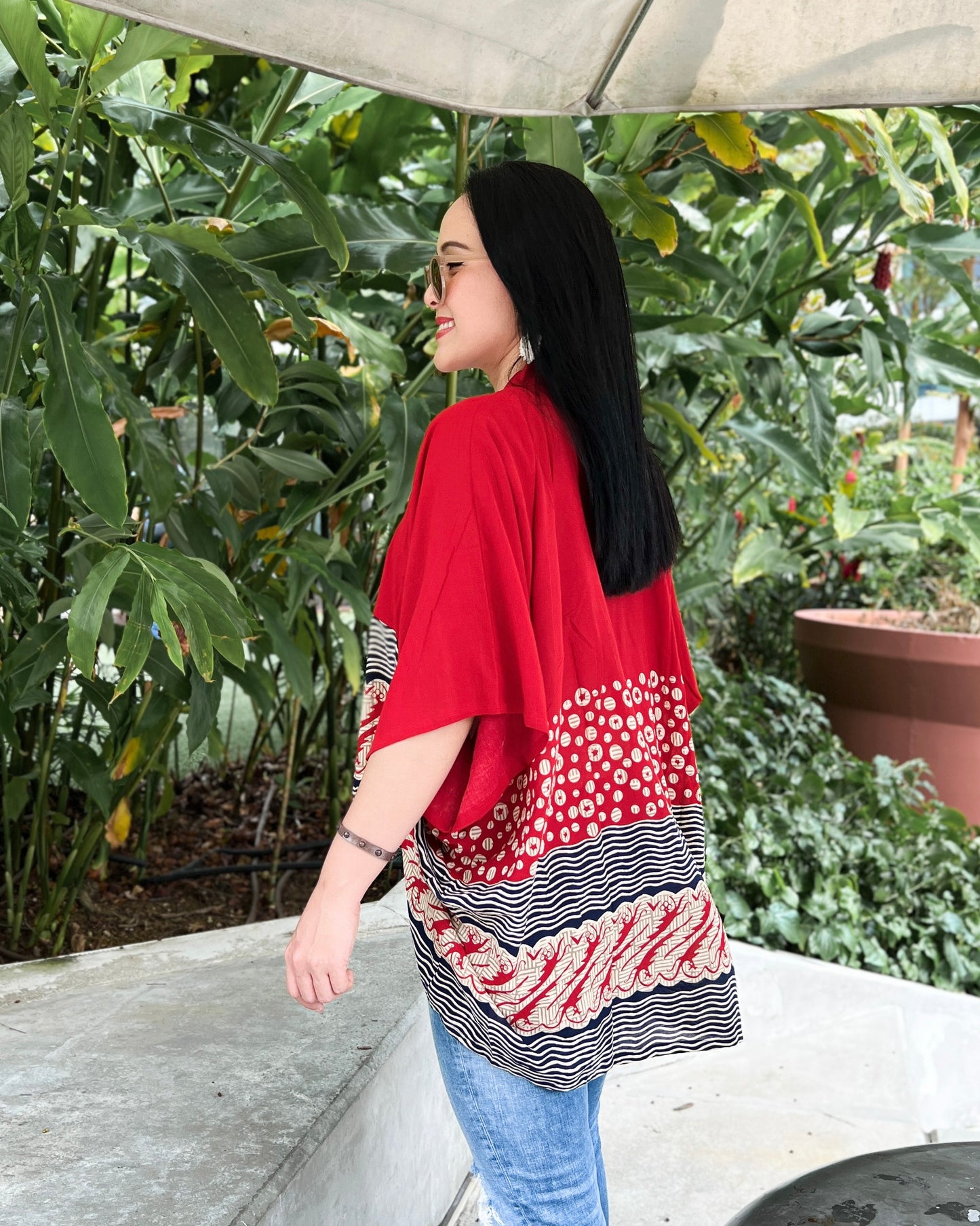 Batik Kimono- Audrey Red Batik