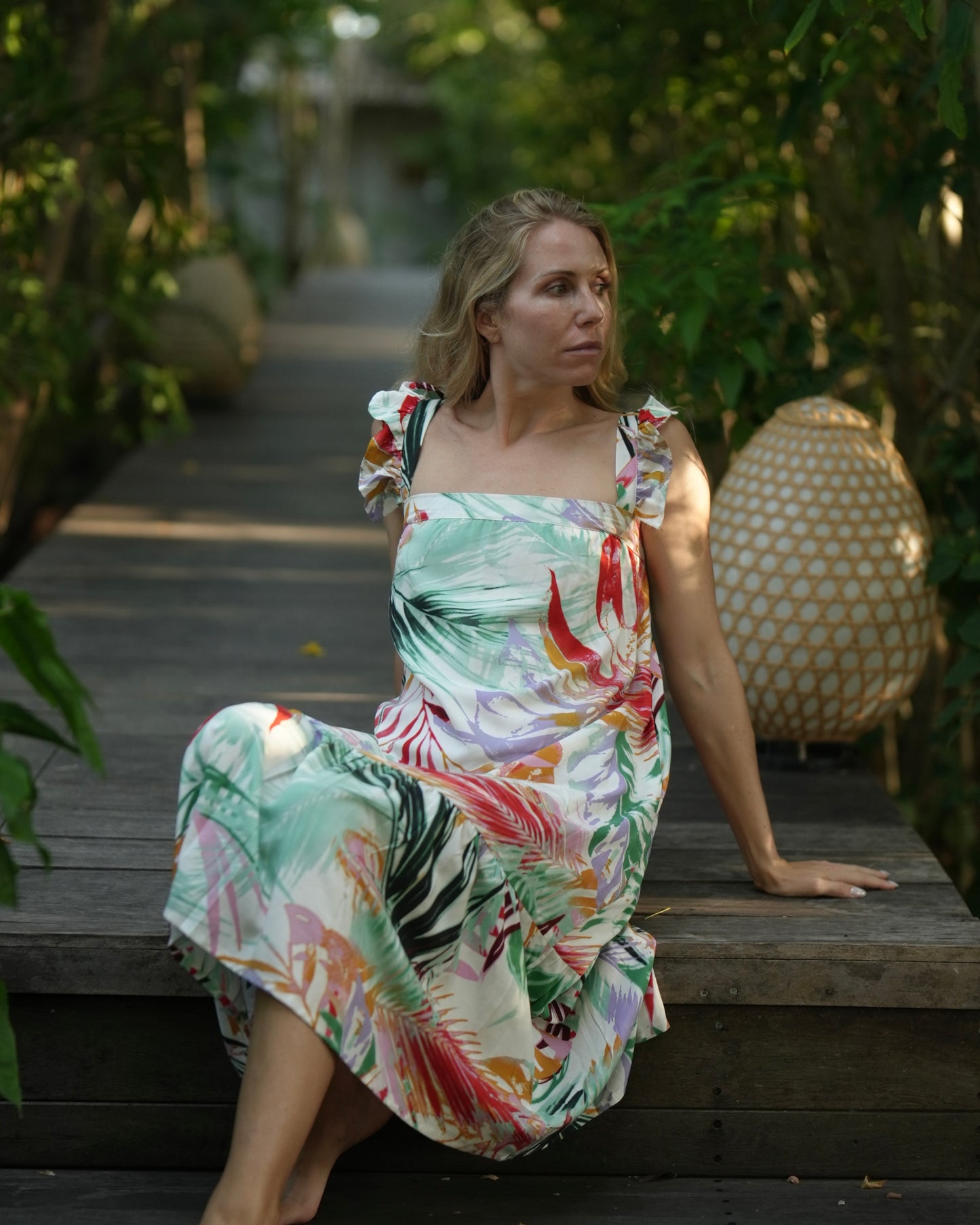 Furla Frill Sleeve Dress - Garden Floral