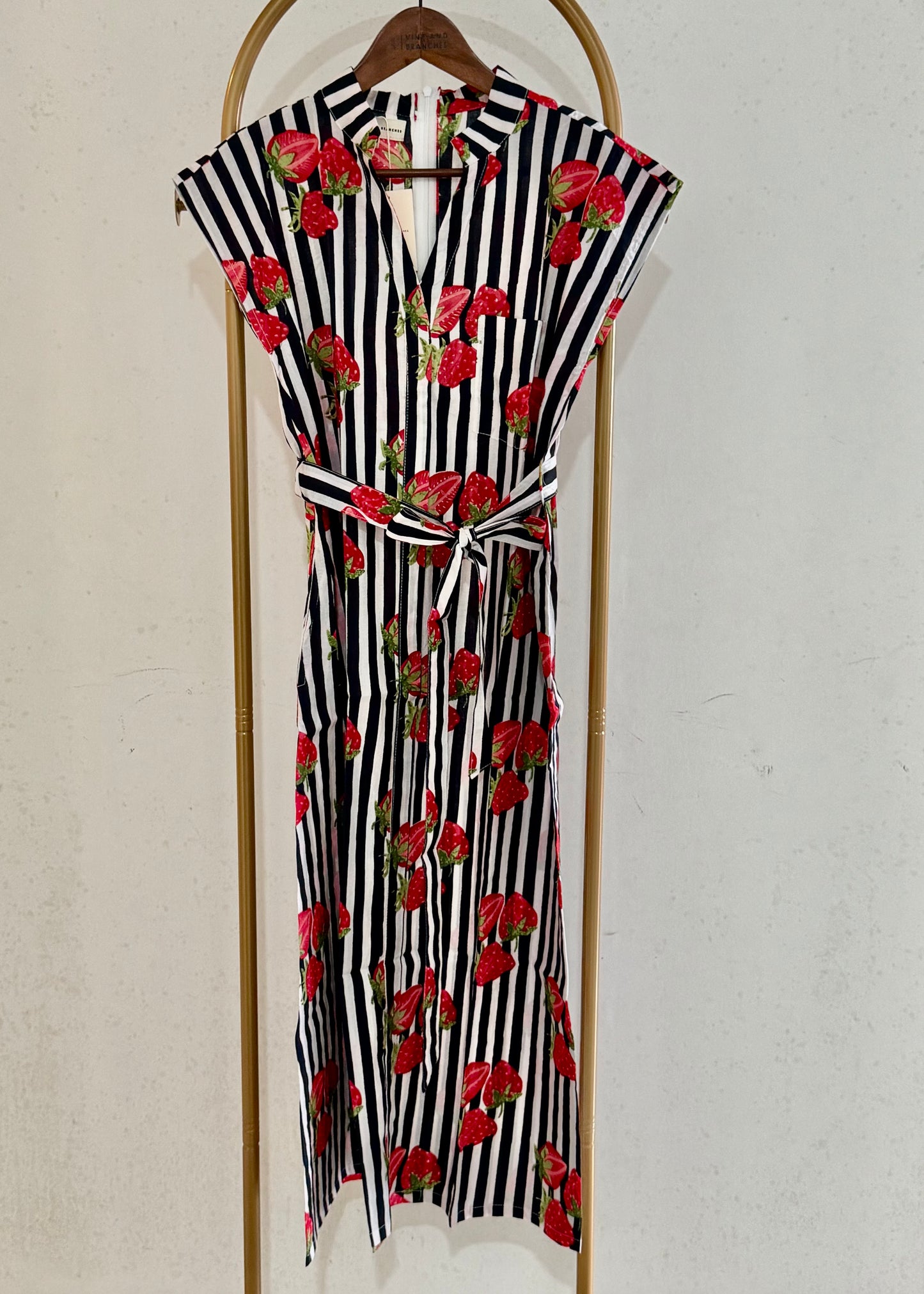 Kiara Cotton Dress | Black Strawberry