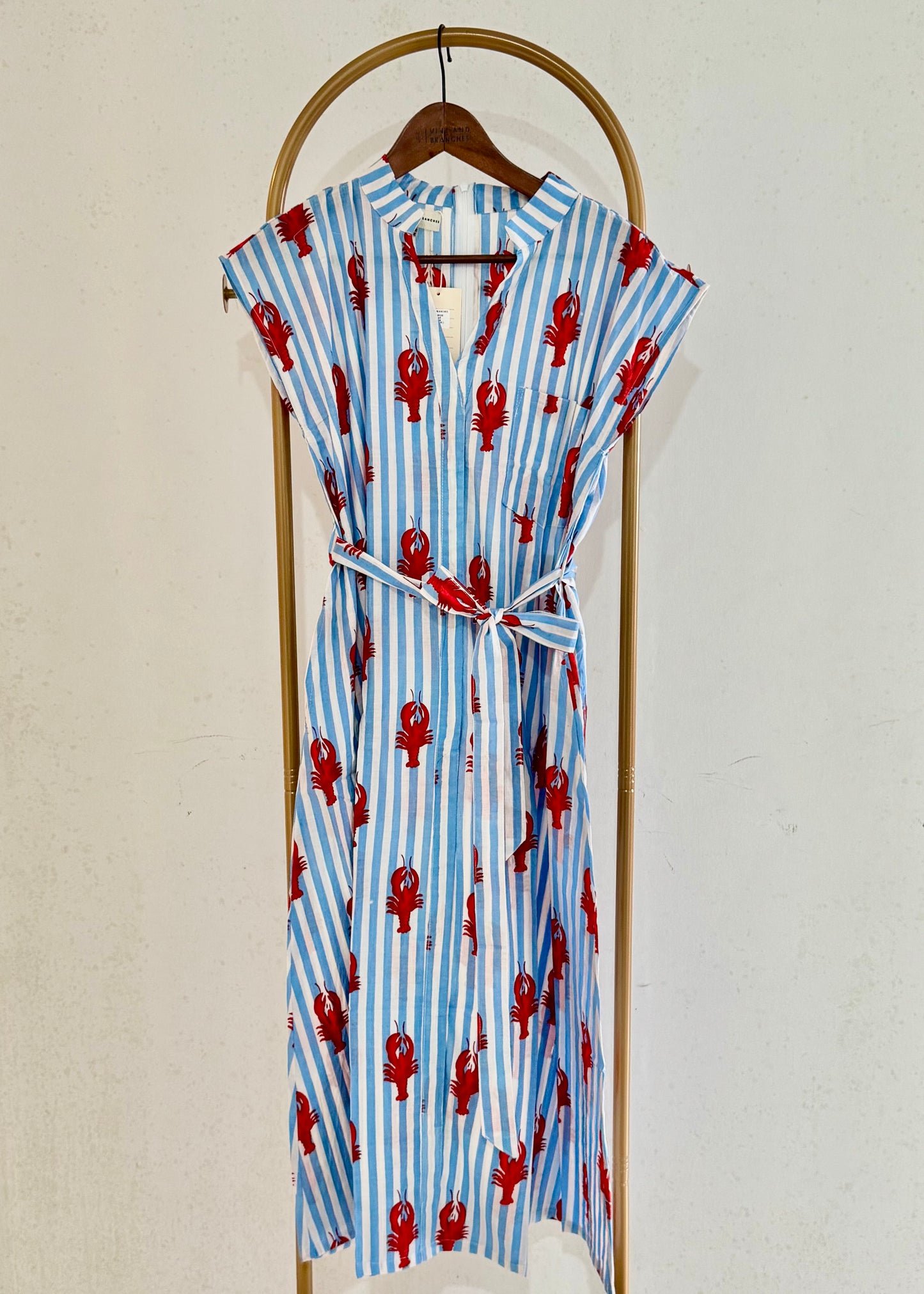 Kiara Cotton Dress | Baby Blue Lobster