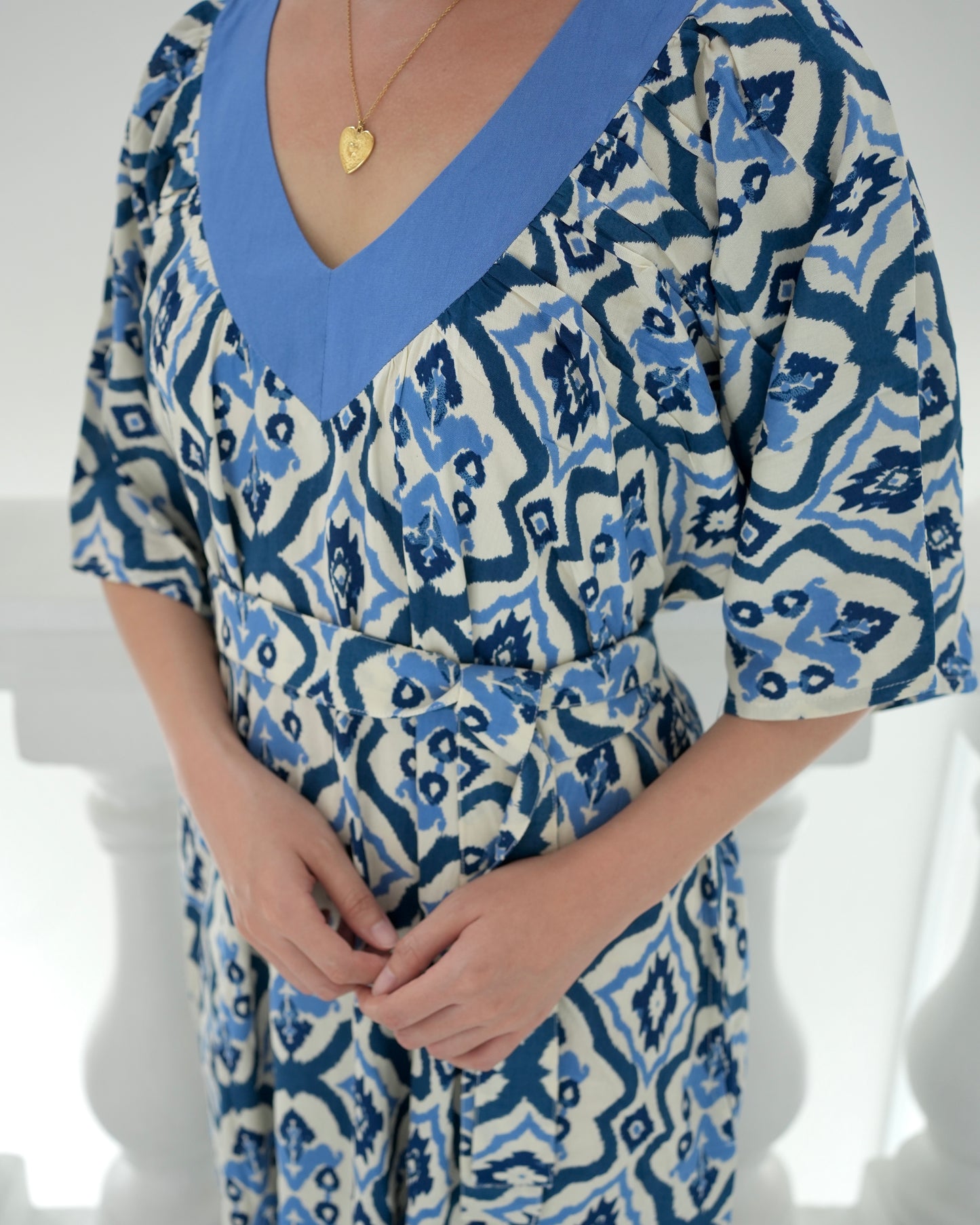 Camille Dress - Tribal Blue