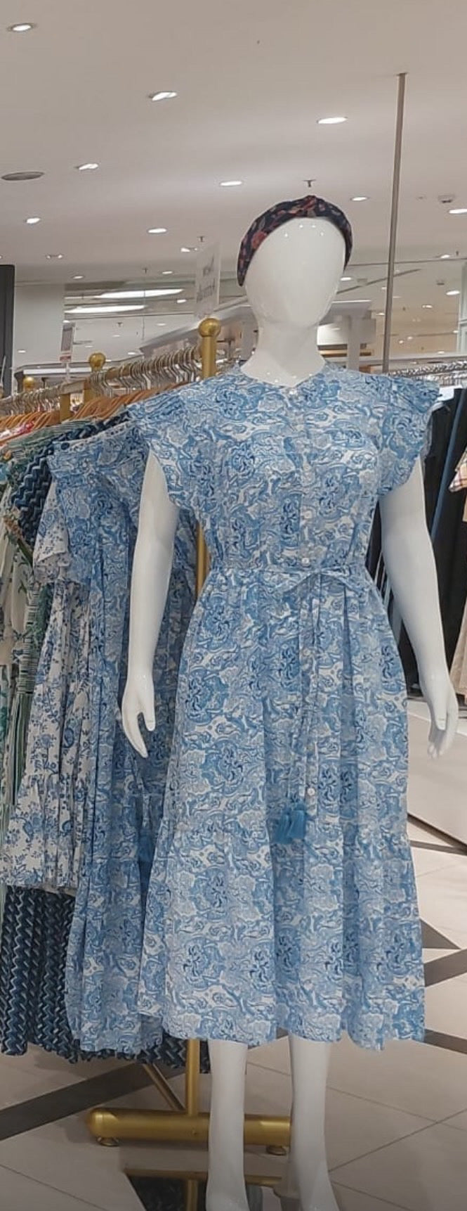 Felice Frill Sleeve Dress | Soft Blue