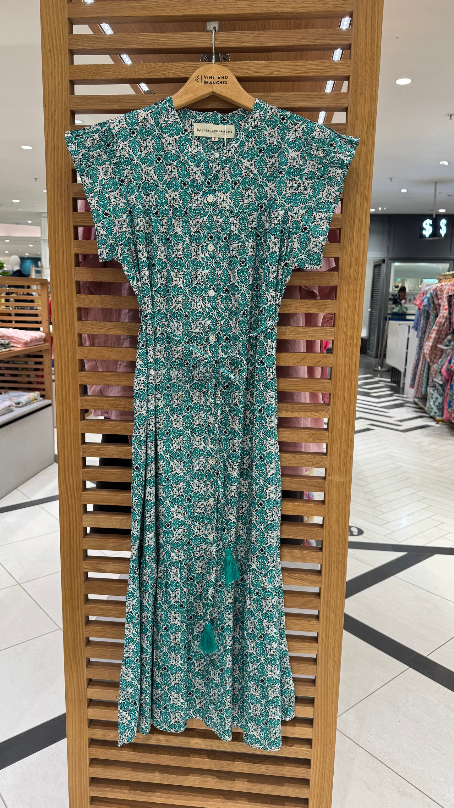 Felice Frill Sleeve Dress | Fern Green