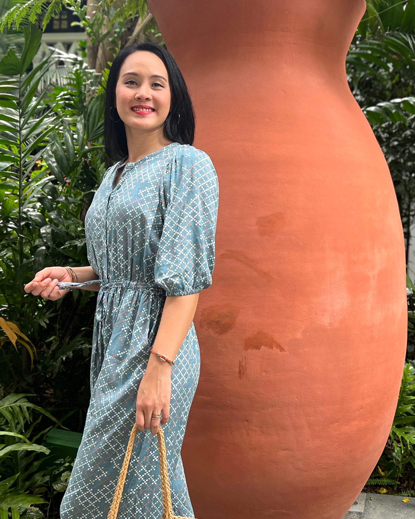 Tami Jumpsuit - Cyber Grey Blue