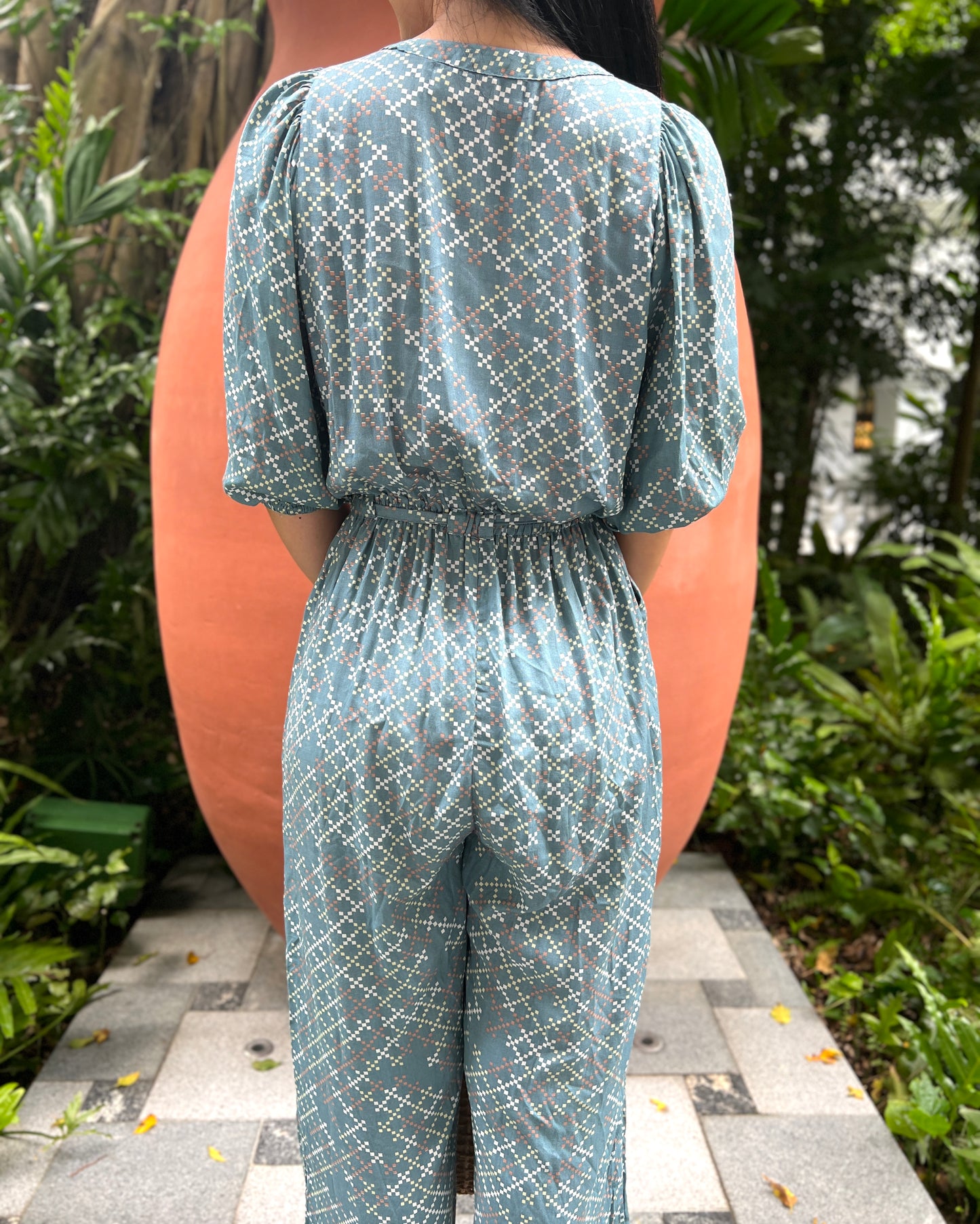 Tami Jumpsuit - Cyber Grey Blue