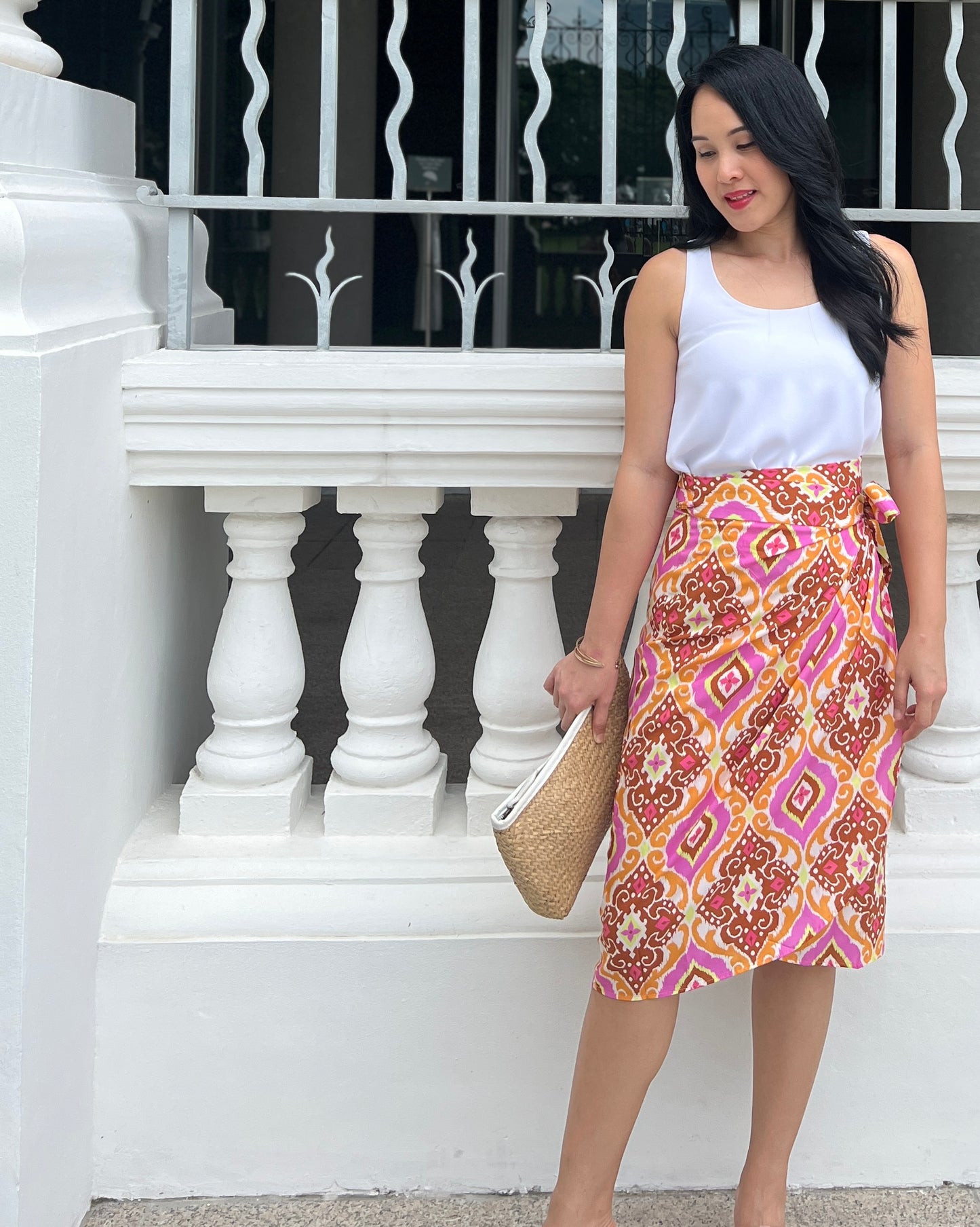 Naomi Wrap Skirt - Pink Wanderlust