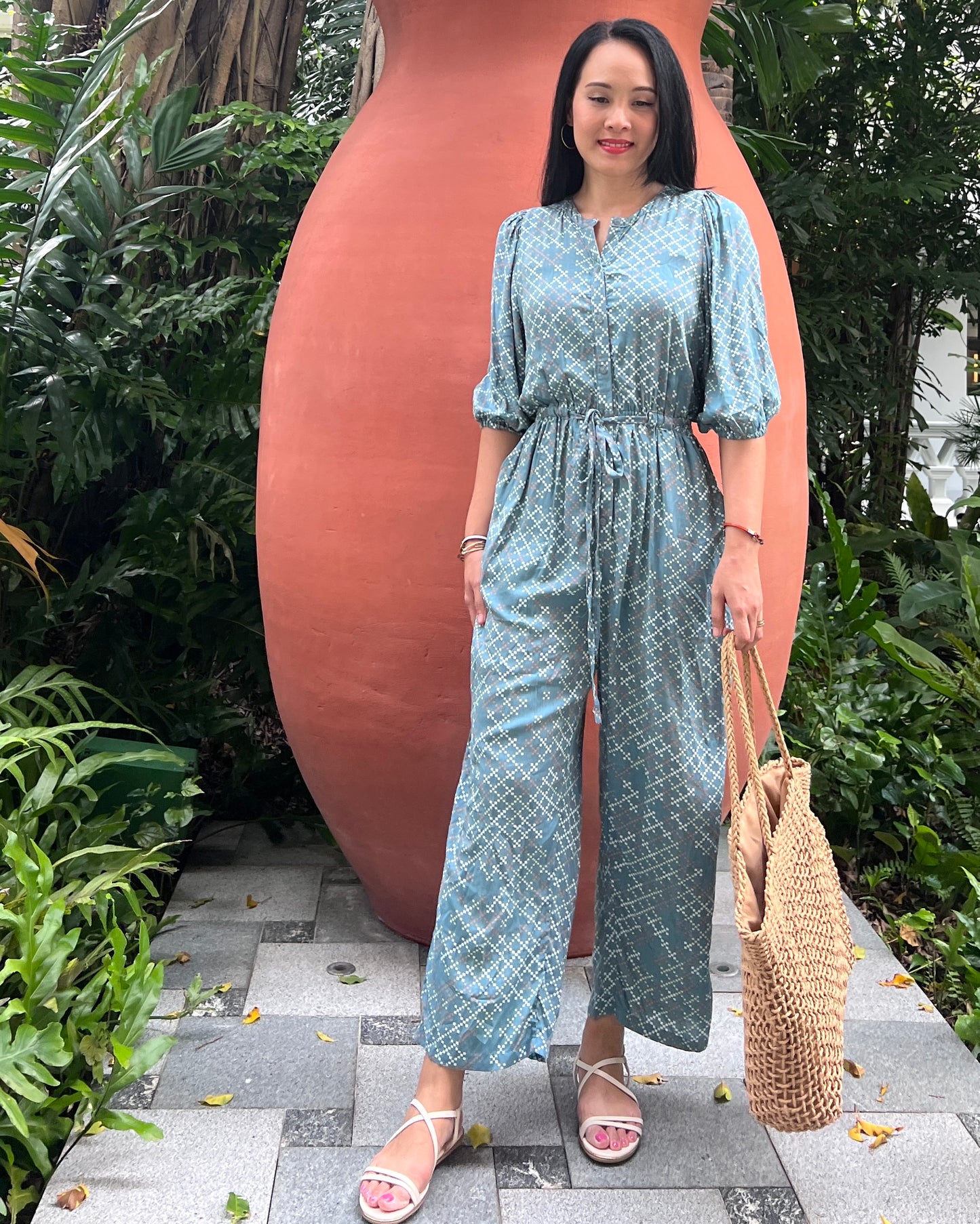 Tami Jumpsuit - Cyber Grey Blue
