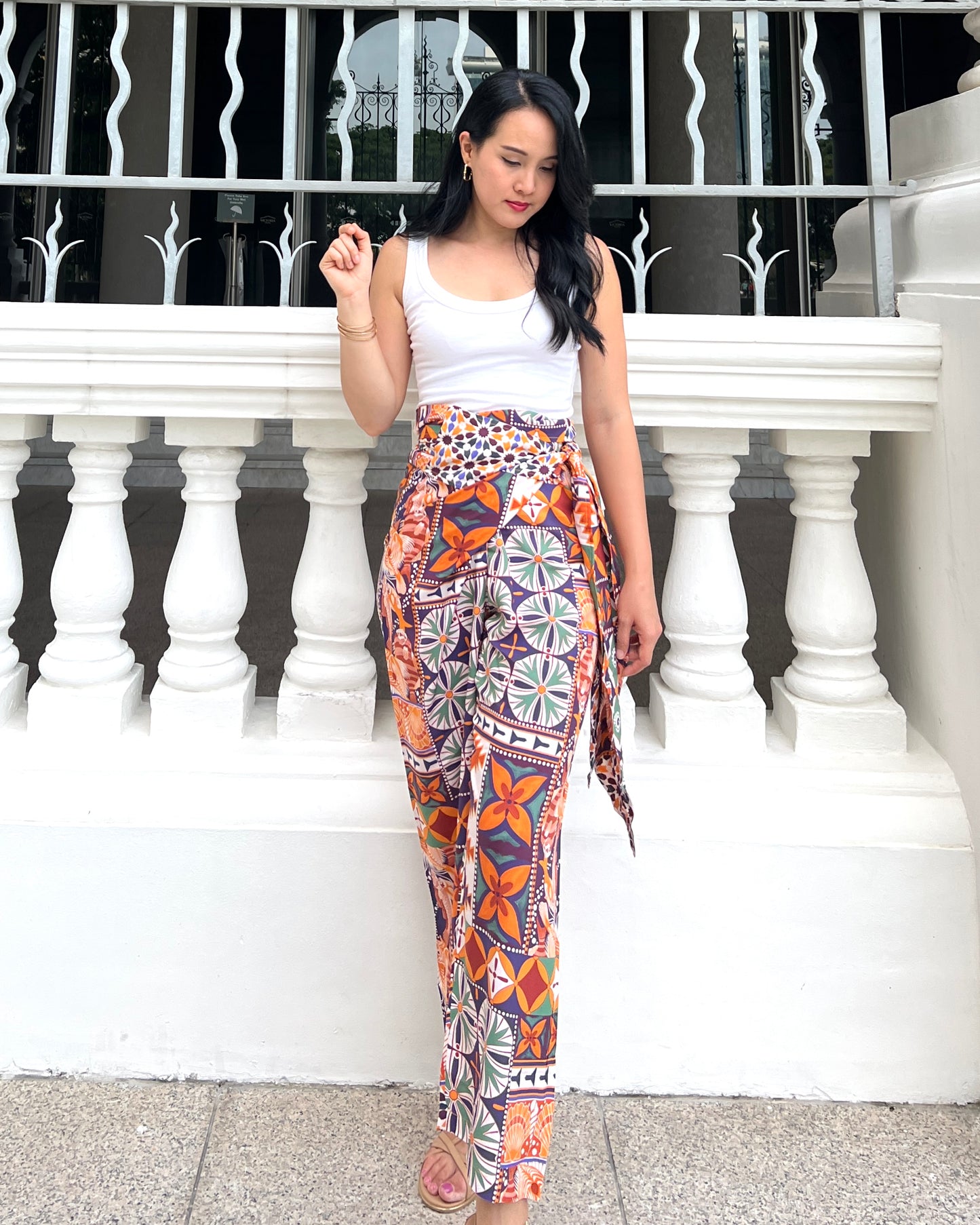 Tania Wrap Pants - Mocha Boho