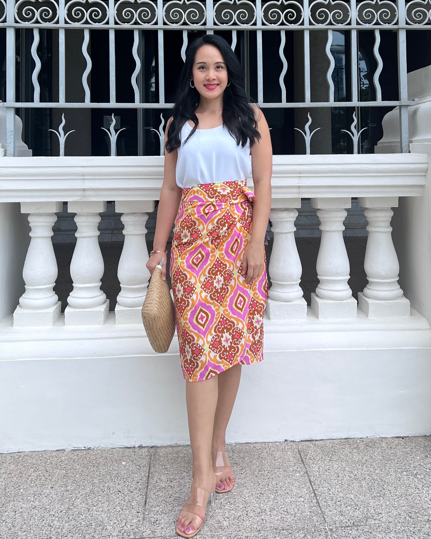 Naomi Wrap Skirt - Pink Wanderlust