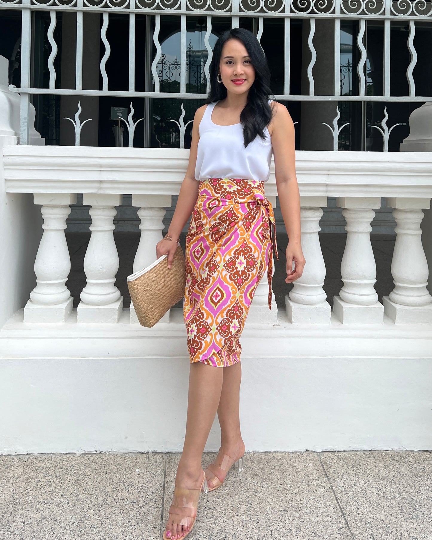 Naomi Wrap Skirt - Pink Wanderlust