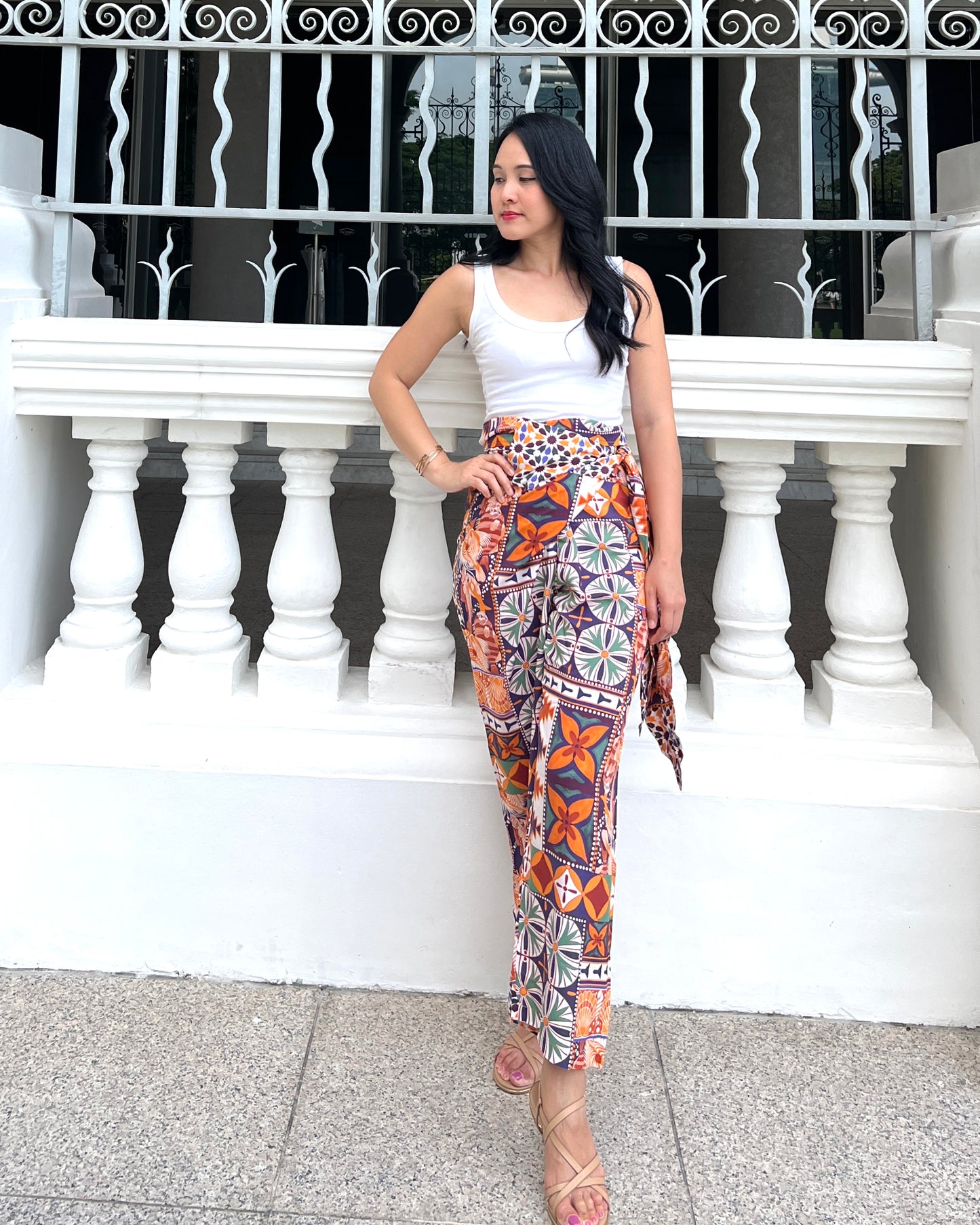 Tania Wrap Pants - Mocha Boho