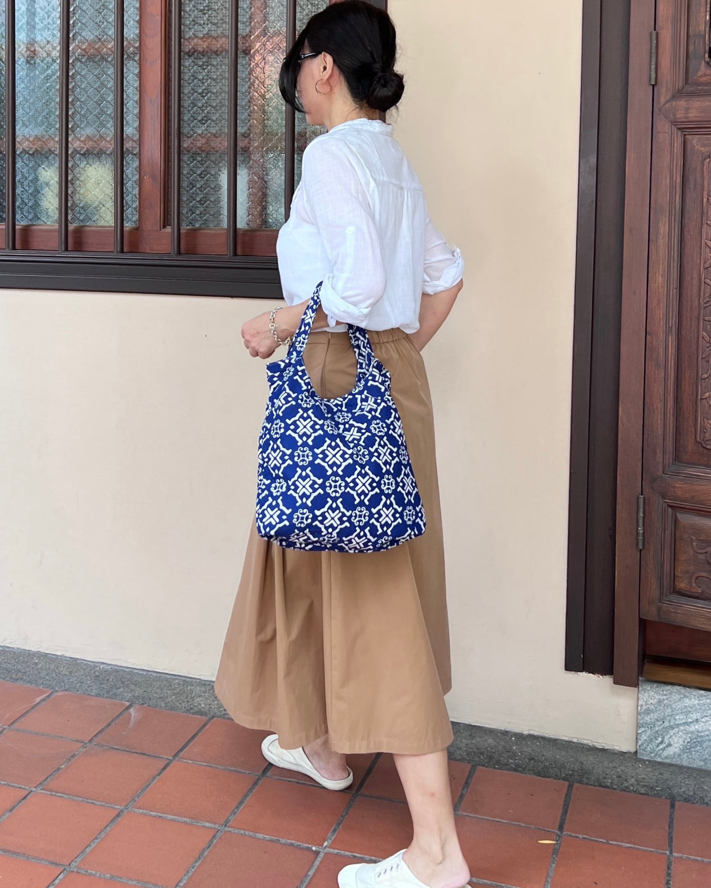 Peace Cotton Batik Bag - Tribal Blue