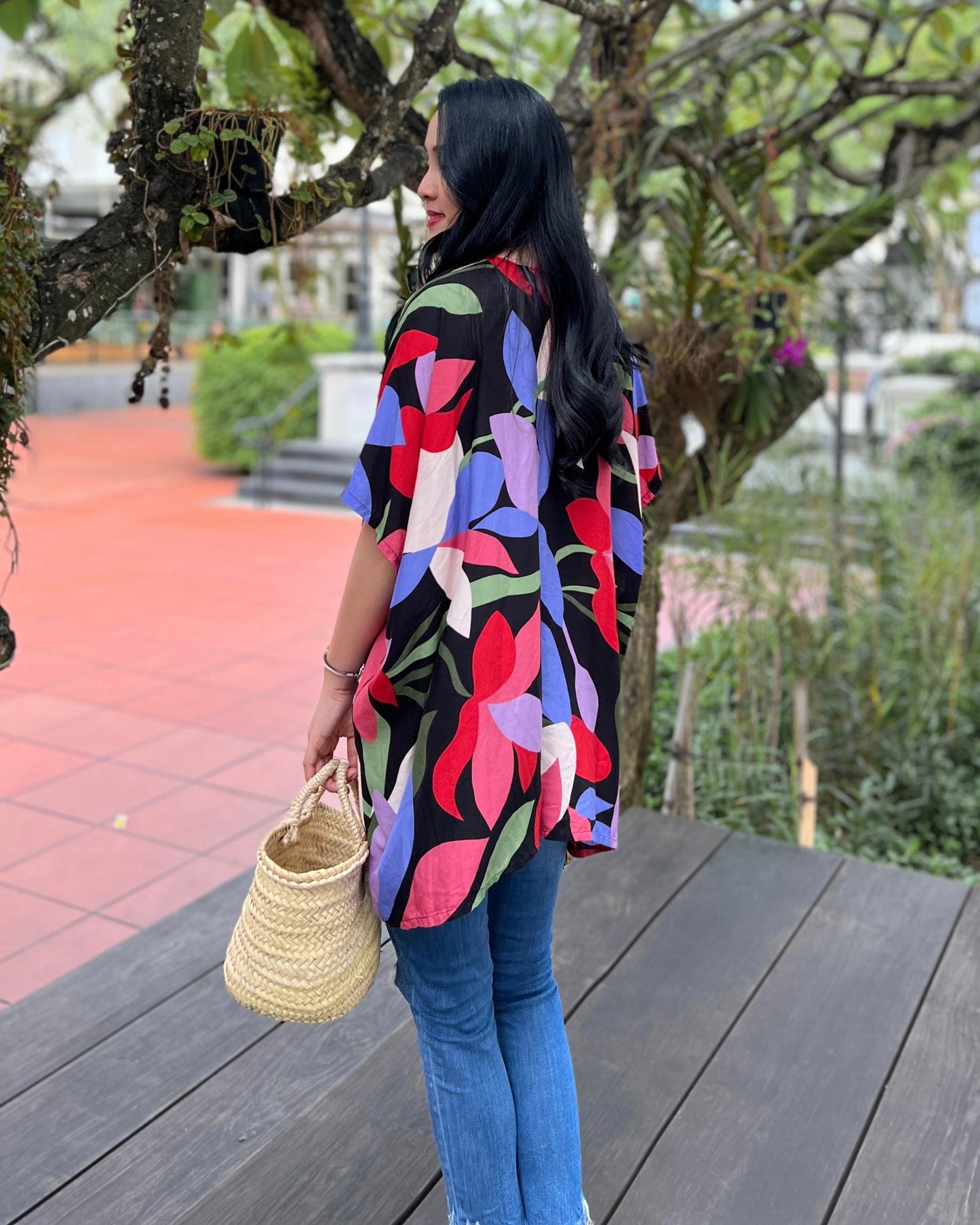 Kyla Kimono - Black Garden