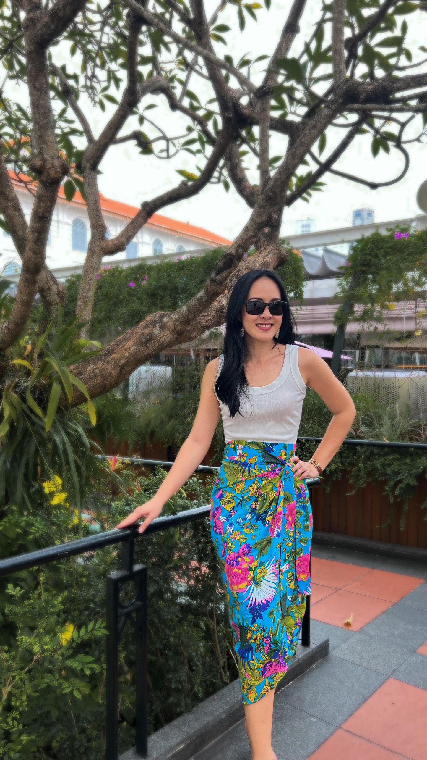 Ruth Wrap Skirt In Blue Salsa