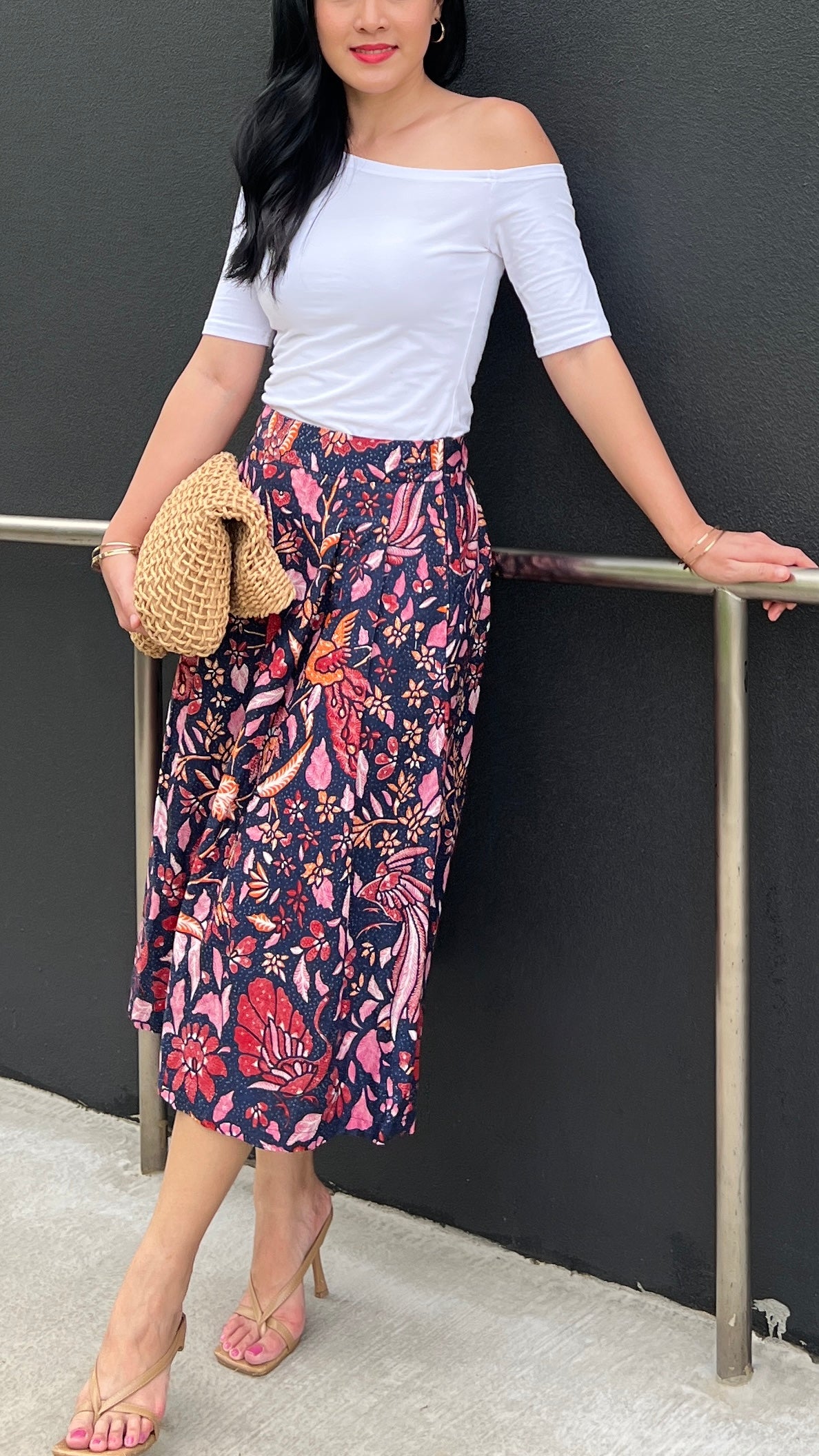 Suzie Batik A-line Skirt - Pink/Purple