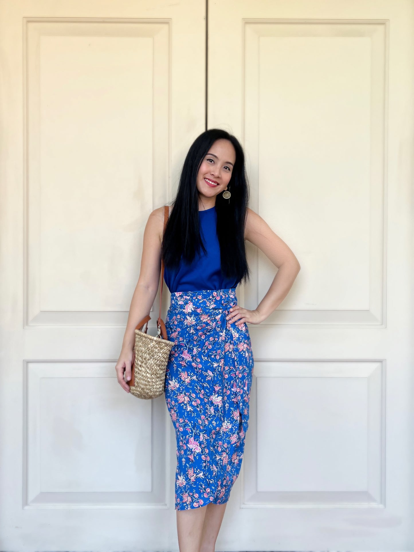 Ruth Wrap Skirt In Dainty Blue