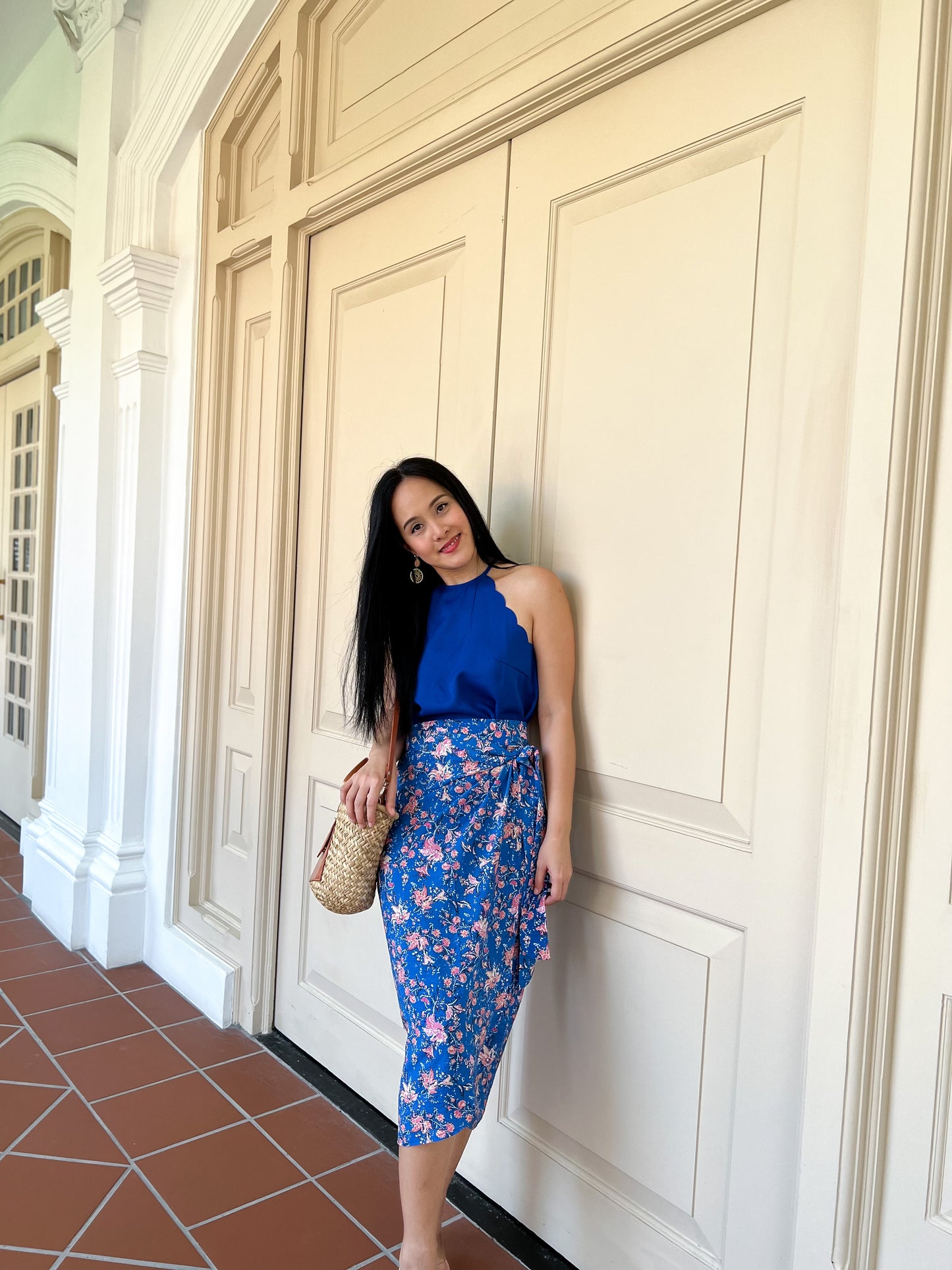 Ruth Wrap Skirt In Dainty Blue