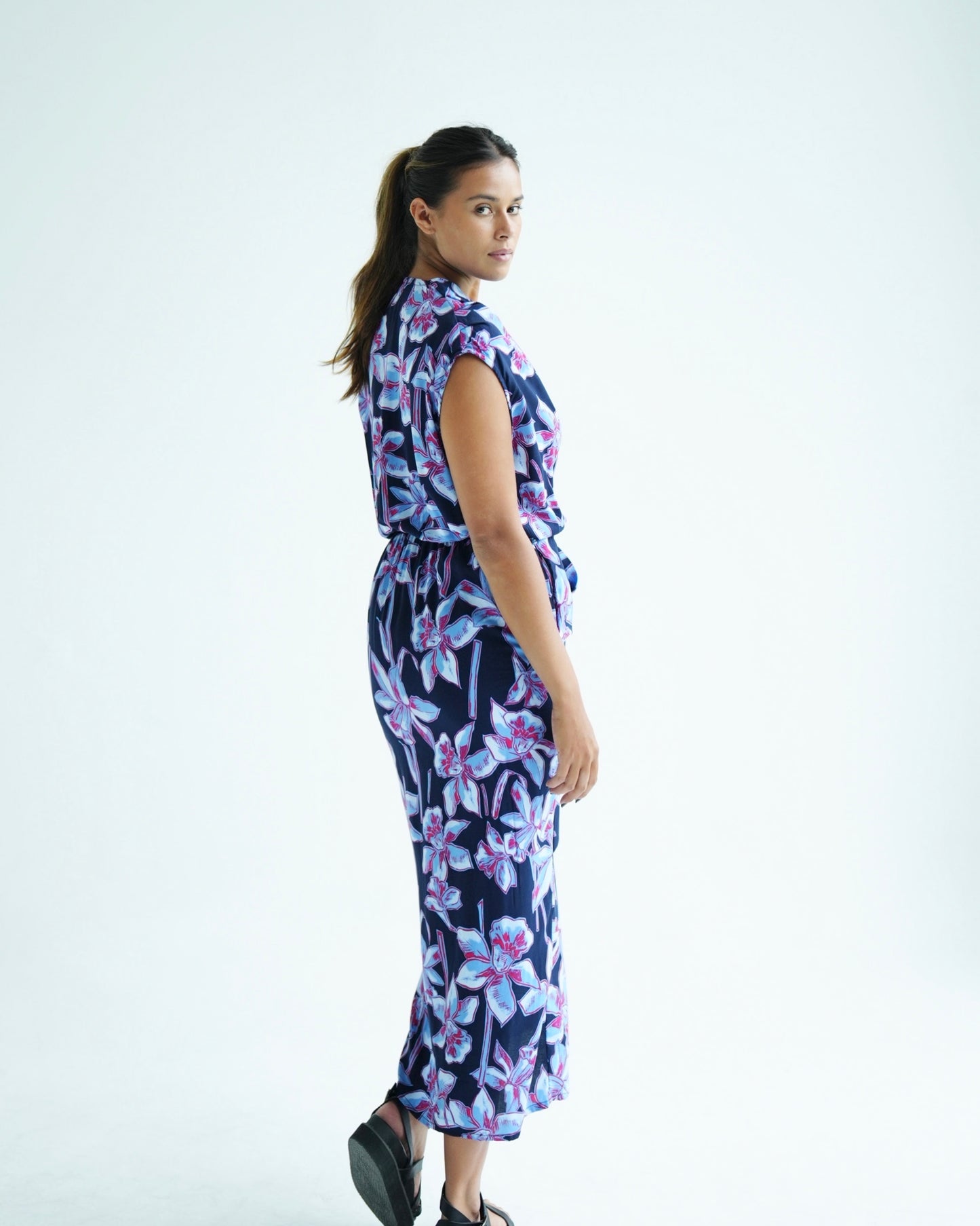 Sofia Dress - Purple Bloom