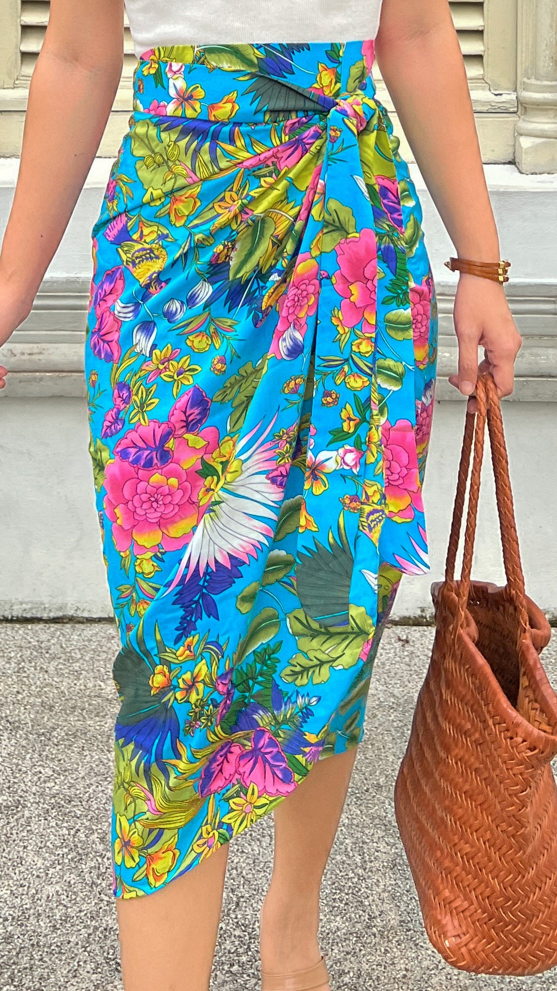 Ruth Wrap Skirt In Blue Salsa
