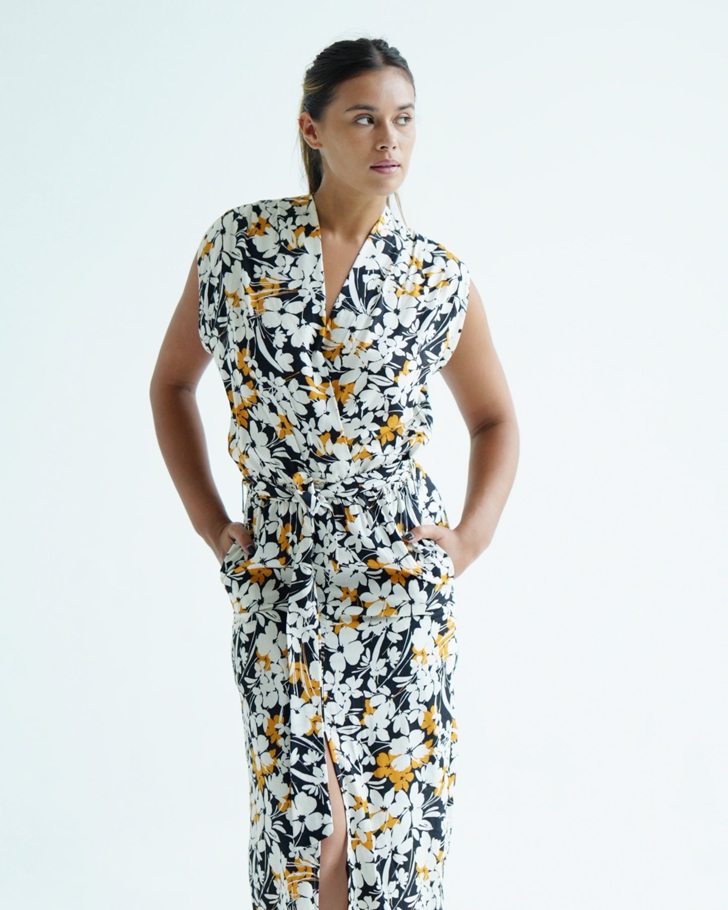 Sofia Dress - Tropical Yellow