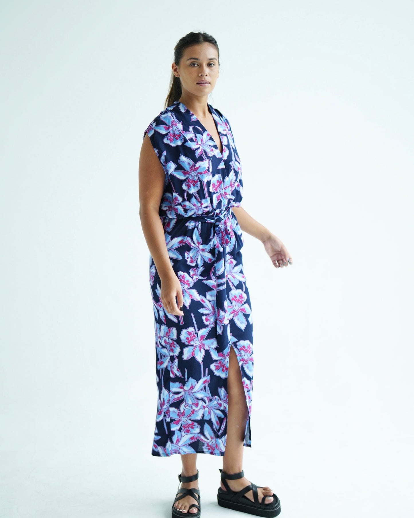 Sofia Dress - Purple Bloom
