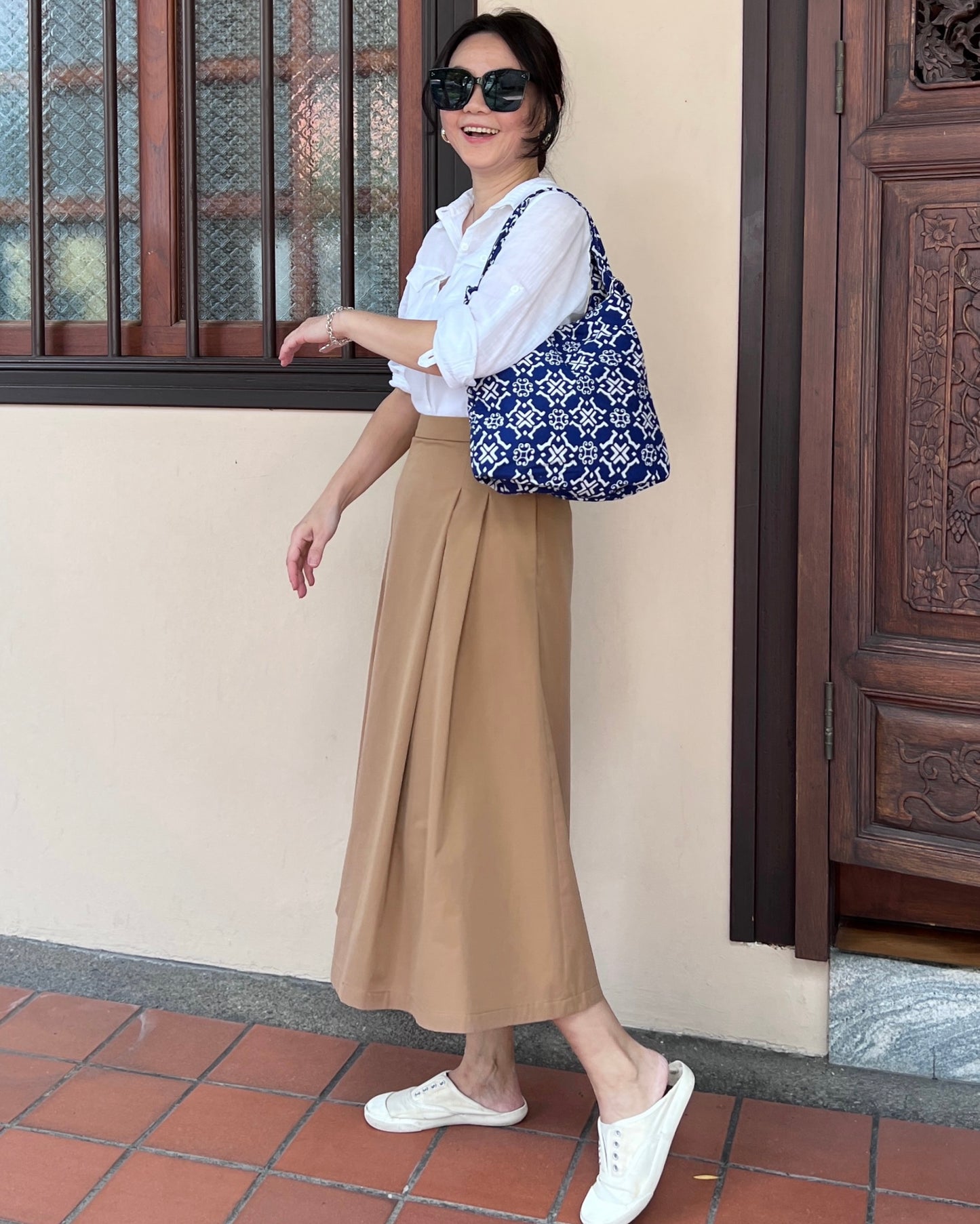 Peace Cotton Batik Bag - Tribal Blue
