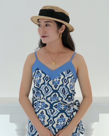 Bea Duo-Colour Camisole - Tribal Blue