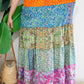 Silky Patchwork Skirt | Patchwork Turquoise