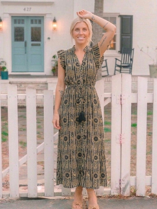 Winona Dress | Black Gold