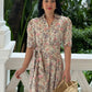 Frances Dress With Scallop Details - Pastel Beige