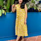 Lacey Cotton Dress | Ruffles Yellow