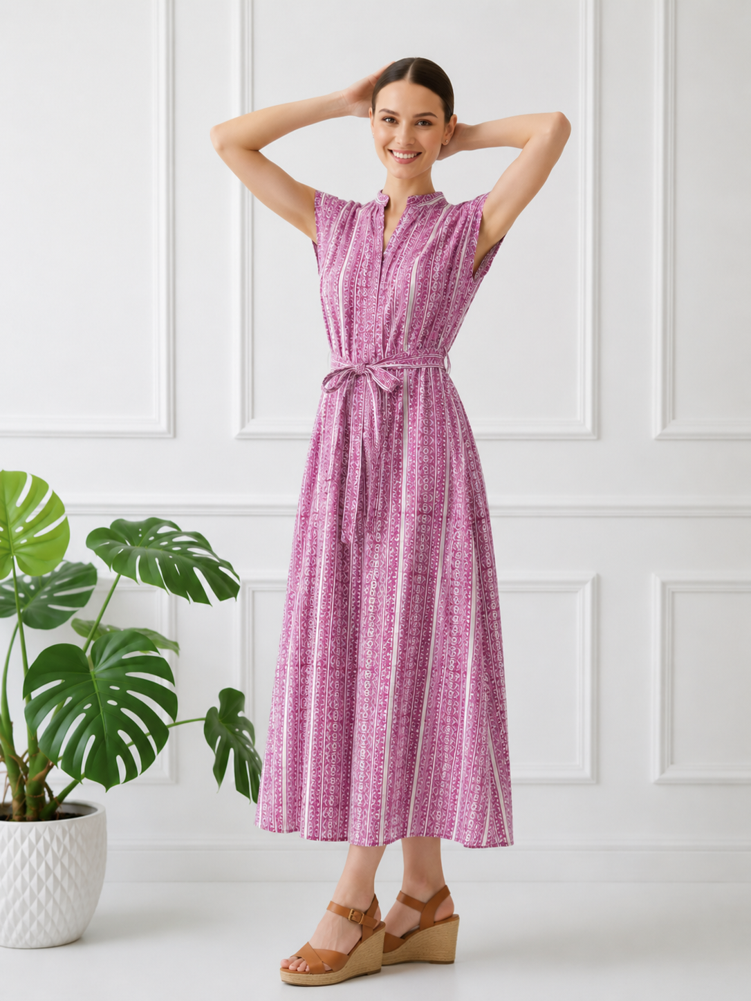 Kiara Cotton Dress | Lilac Lace