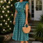 Felice Frill Sleeve Dress | Fern Green