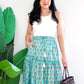 Zenus Handblock Skirt | Popsicle Turquoise