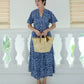 Galia Flutter Sleeve Dress - Spring Blue