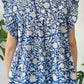 Nico Tassel Cotton Top | Blue Fields