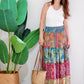 Silky Patchwork Skirt | Patchwork Pink